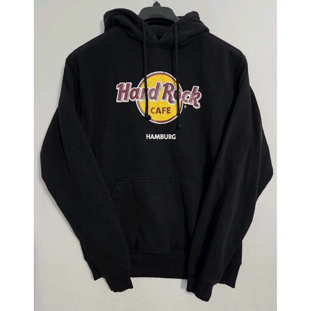Hard Rock Cafe Sweatshirt Hamburg Germany Hoodie Men's Size L